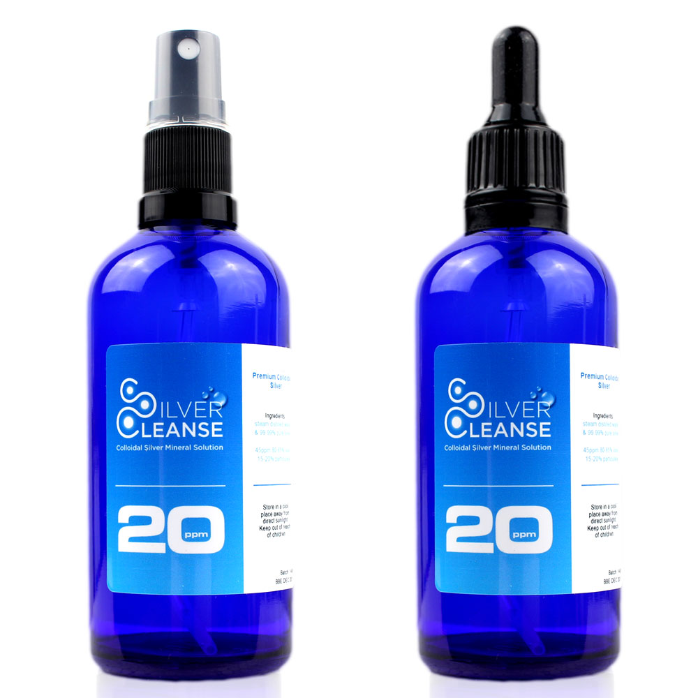 100ml Colloidal Silver Spray + Pipet Twin Pack (20ppm)