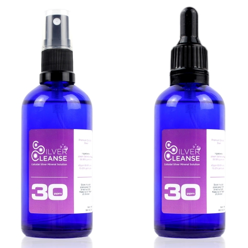 100ml Colloidal Silver Spray + Pipet Twin Pack (30ppm)