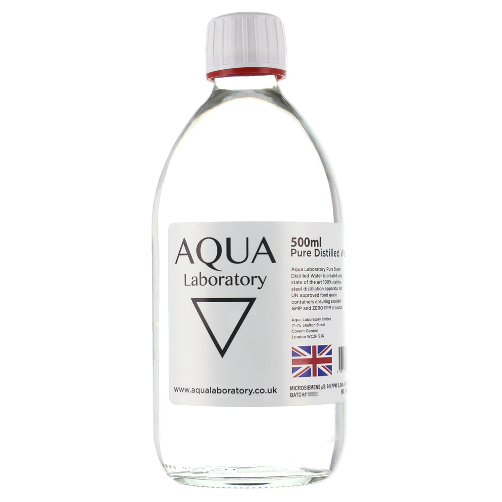 AQUA LABORATORY Pure Steam Distilled Water (500ml) is created using state o...