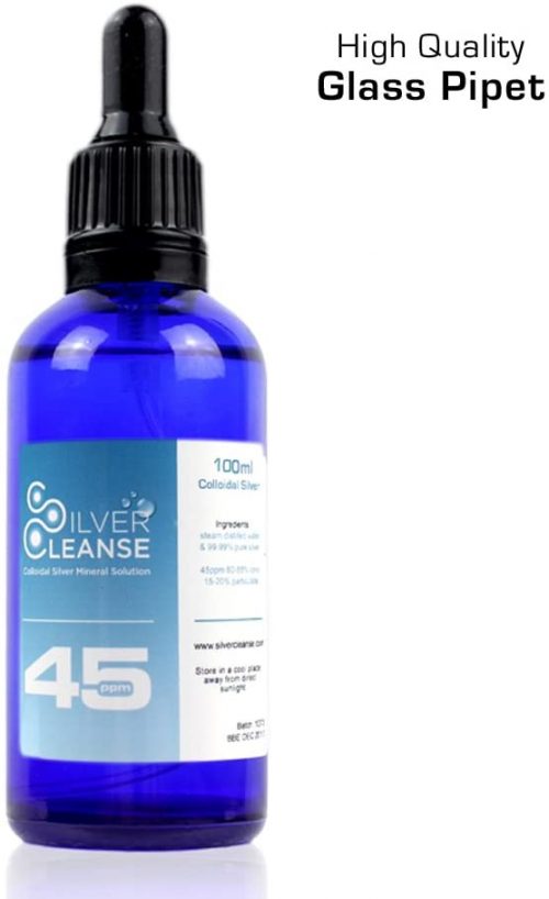 SilverCleanse Colloidal Silver Pipet 45ppm 100ml