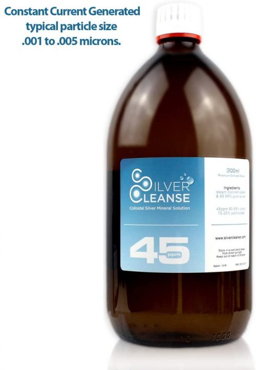 SilverCleanse Colloidal Silver Triple Pack 45ppm (3x 300ml Glass Bottles & T/E Cap) - Image 2