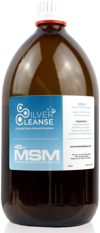 500ml SilverCleanse 45ppm + MSM (Methyl-Sulfonyl-Methane) Triple Pack Deal!