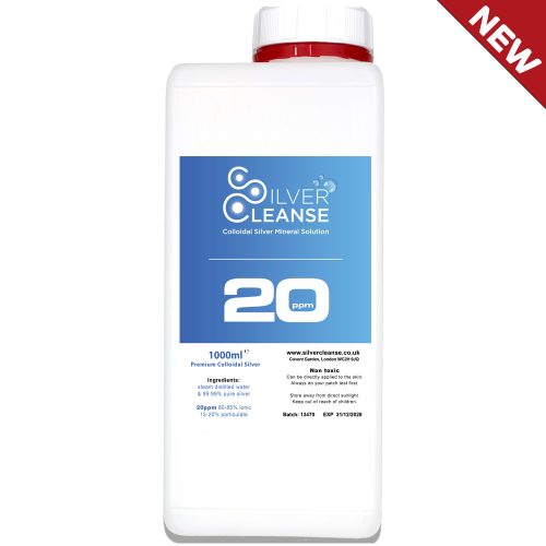 Colloidal Silver20ppm 1000ml in Robust UN Container (20ppm)