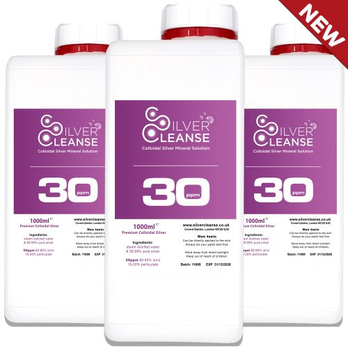 Buy SilverCleanse 3X Colloidal Silver 1000ml in Robust UN Container (30ppm)