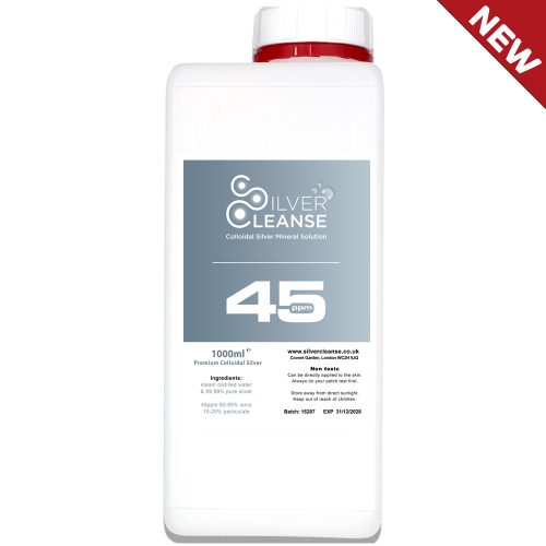 Buy SilverCleanse Colloidal Silver 1000ml in Robust UN Container (45ppm)